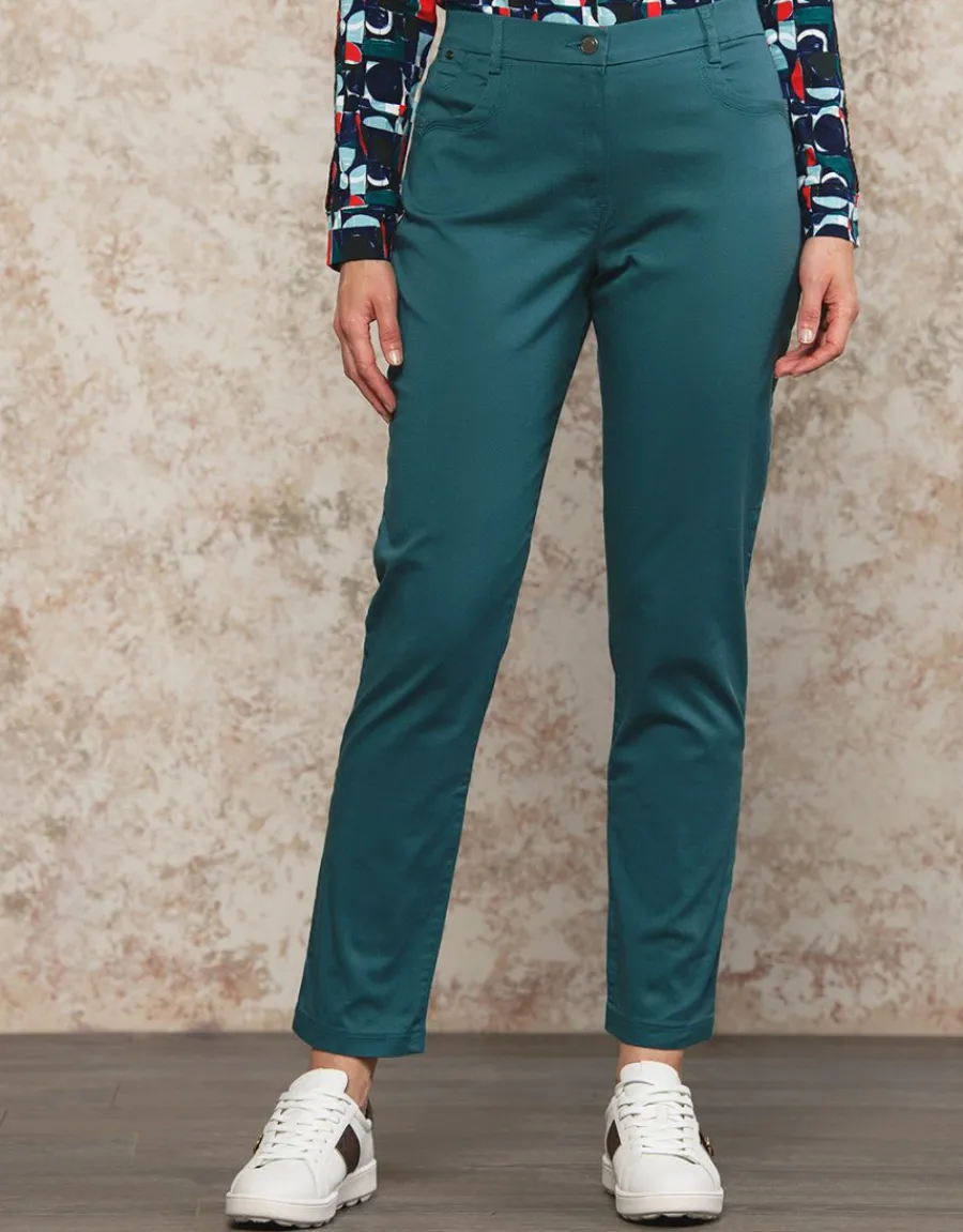 Christine Laure Ajustés|Pantalons*Pantalon bleu 7/8ème