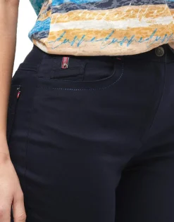 Christine Laure Ajustés|Slims*Pantalon bleu slim coton