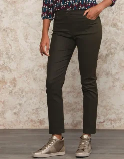 Christine Laure Slims|Pantalons*Pantalon brun slim coton