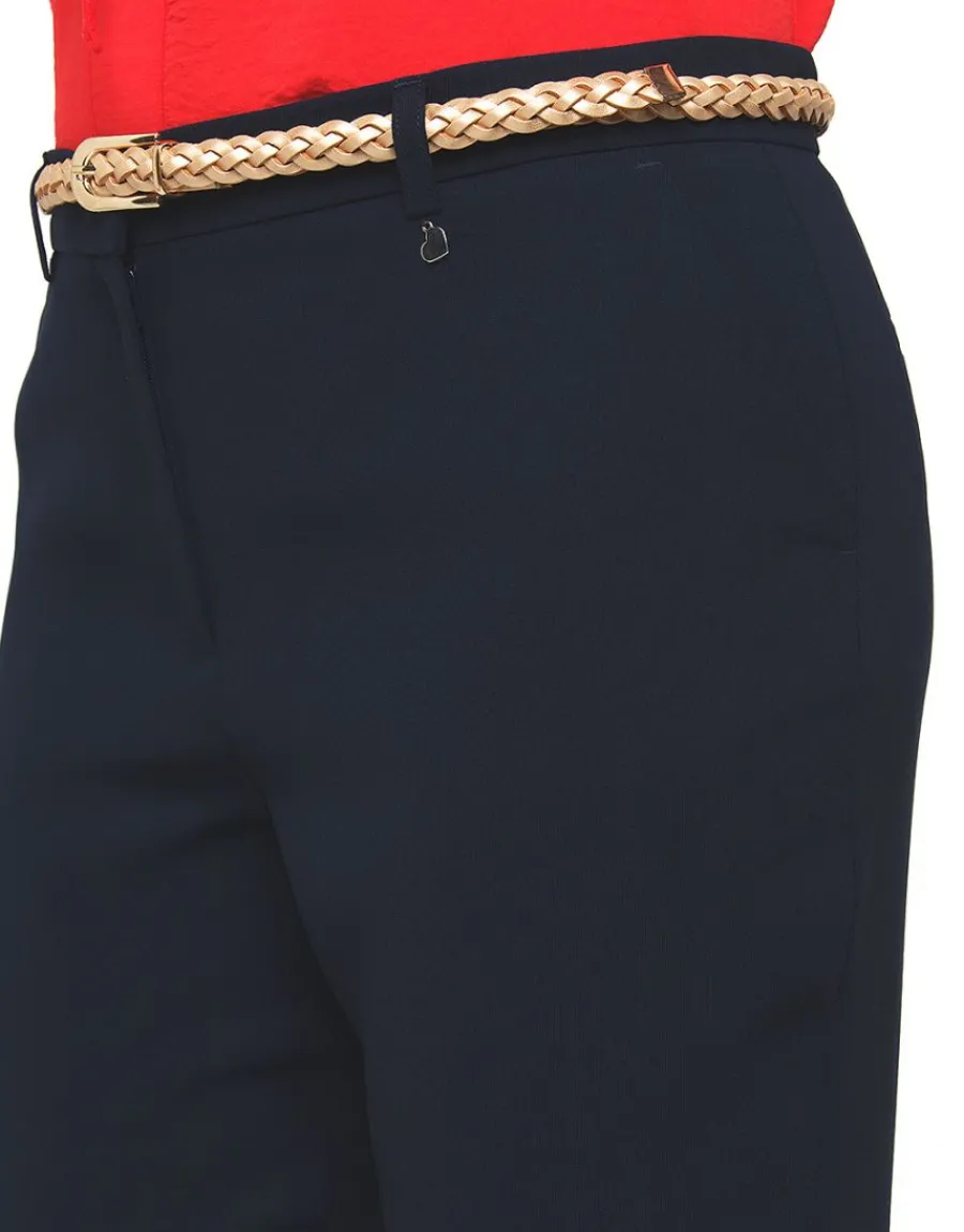 Christine Laure Droits|Pantalons*Pantalon chic bleu marine