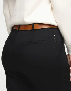 Christine Laure Pantalons|Ajustés*Pantalon chino noir