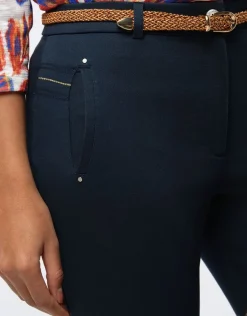 Christine Laure Ajustés|Pantalons*Pantalon coton marine