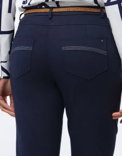 Christine Laure Ajustés|Pantalons*Pantalon coton marine