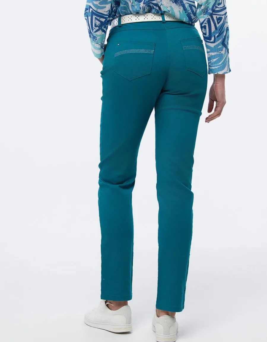 Christine Laure Ajustés|Pantalons*Pantalon coton émeraude