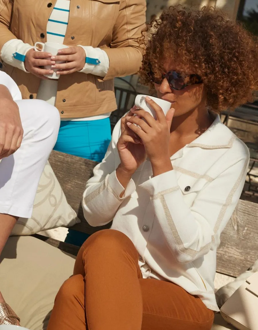 Christine Laure Slims|Pantalons*Pantalon coton orangé