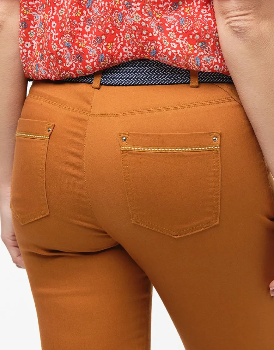Christine Laure Slims|Pantalons*Pantalon coton orangé
