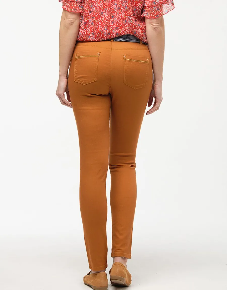 Christine Laure Slims|Pantalons*Pantalon coton orangé