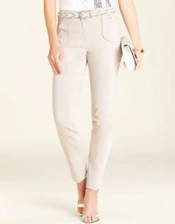 Christine Laure Droits|Pantalons*Pantalon 7/8e beige