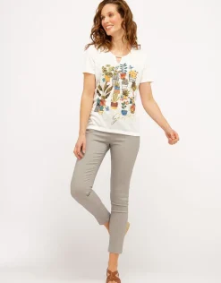 Christine Laure Slims|Pantalons*Pantalon 7/8e gris