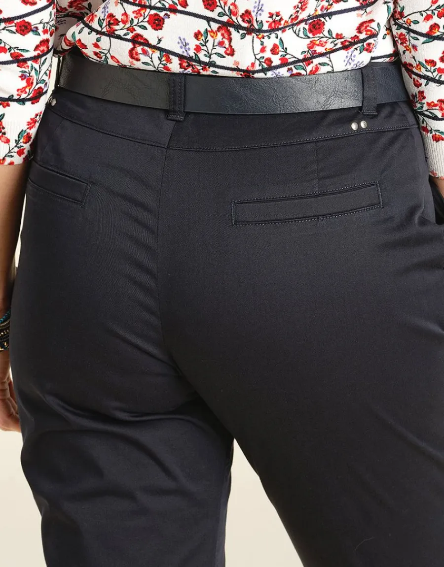 Christine Laure Ajustés|Pantalons*Pantalon 7/8e marine