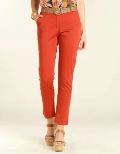 Christine Laure Ajustés|Pantalons*Pantalon 7/8e terracotta