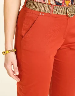 Christine Laure Ajustés|Pantalons*Pantalon 7/8e terracotta