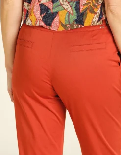 Christine Laure Ajustés|Pantalons*Pantalon 7/8e terracotta