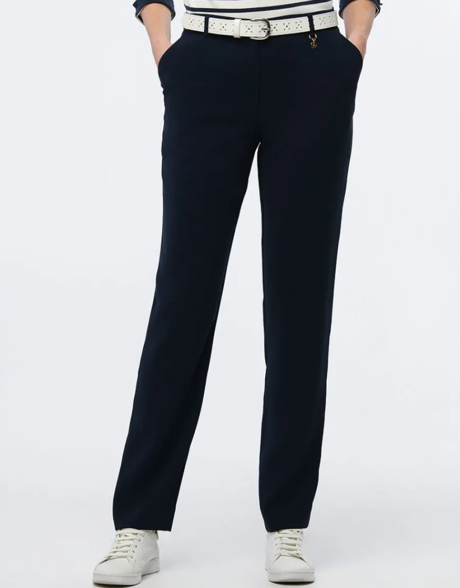Christine Laure Pantalons|Droits*Pantalon en crêpe marine