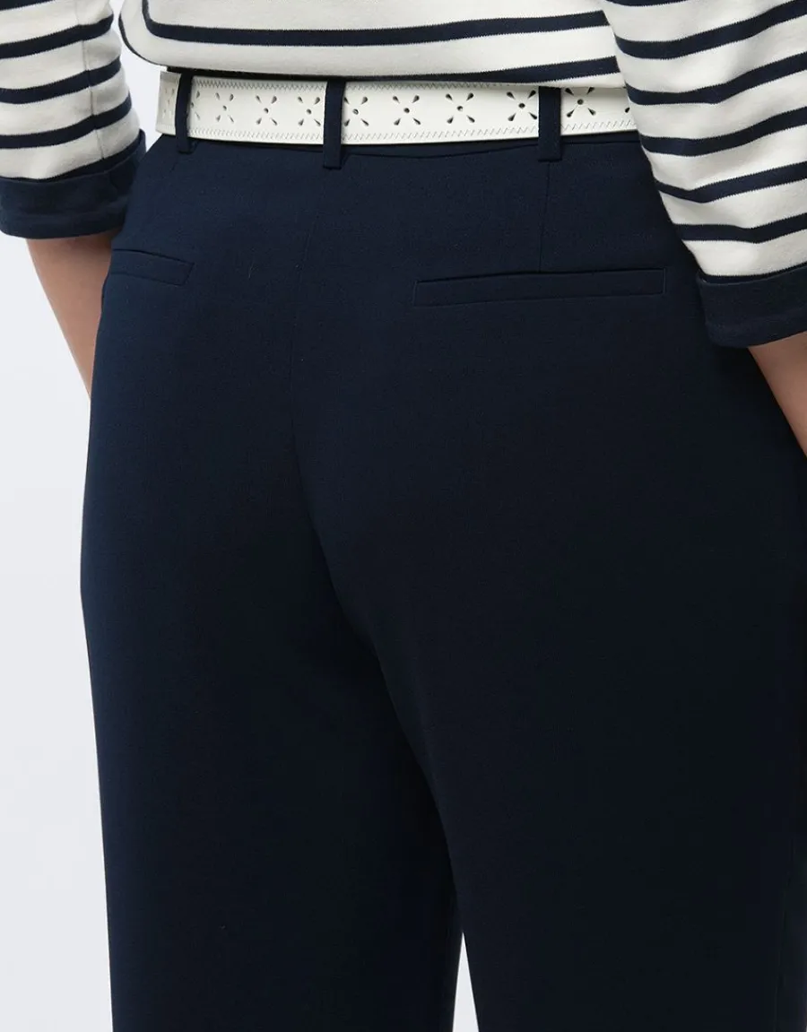 Christine Laure Pantalons|Droits*Pantalon en crêpe marine