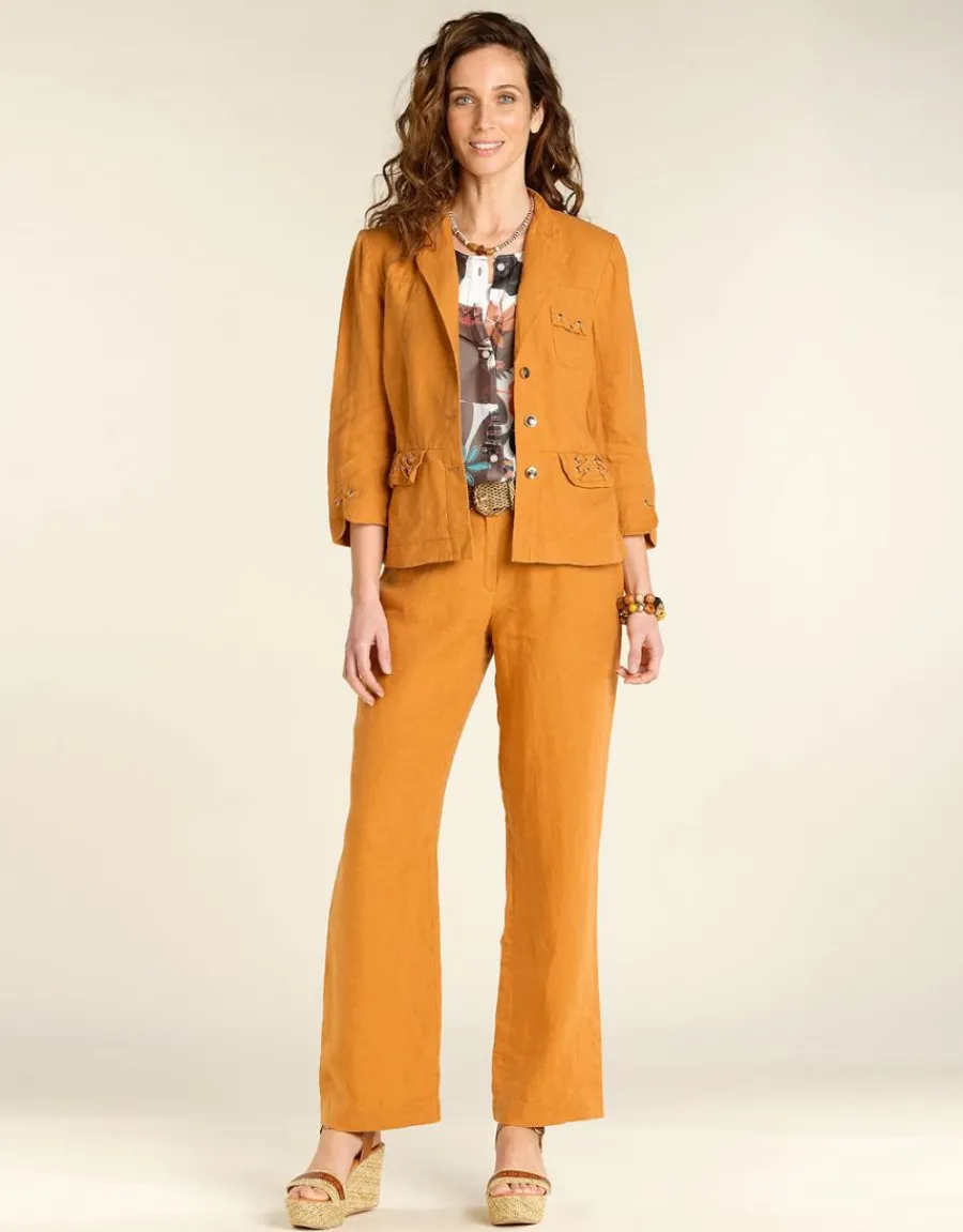 Christine Laure Larges|Pantalons*Pantalon en lin ocre
