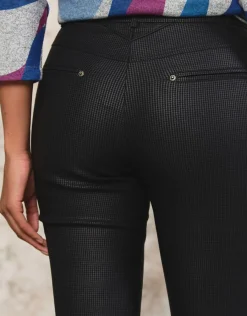 Christine Laure Ajustés|Pantalons*Pantalon enduit noir