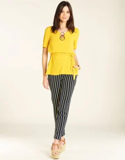 Christine Laure Larges|Ajustés*Pantalon fluide rayé bleu