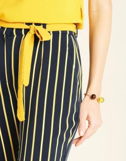 Christine Laure Larges|Ajustés*Pantalon fluide rayé bleu