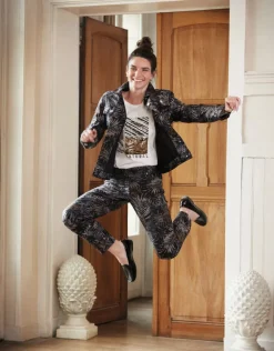 Christine Laure Ajustés|Slims*Pantalon imprimé feuilles