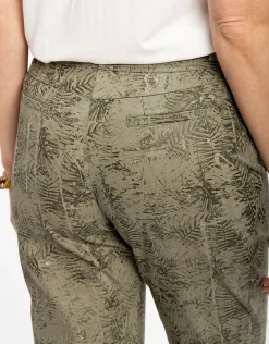 Christine Laure Droits|Slims*Pantalon kaki imprimé