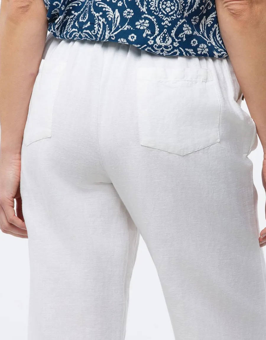 Christine Laure Larges|Pantalons*Pantalon lin blanc 7/8ème