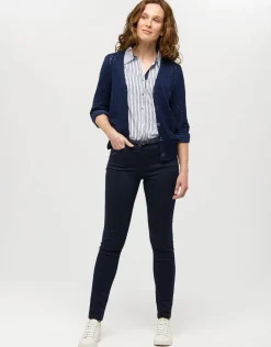 Christine Laure Slims|Pantalons*Pantalon marine coton