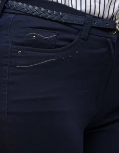 Christine Laure Slims|Pantalons*Pantalon marine coton