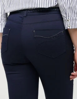 Christine Laure Slims|Pantalons*Pantalon marine coton