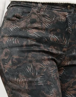 Christine Laure Ajustés|Pantalons*Pantalon marron motifs