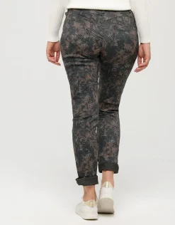 Christine Laure Ajustés|Pantalons*Pantalon marron motifs