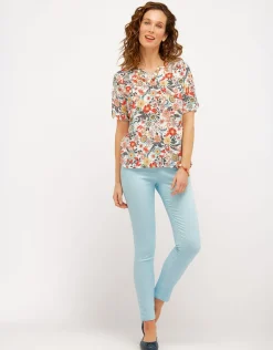 Christine Laure Slims|Pantalons*Pantalon 7/8ème ciel