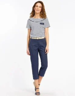 Christine Laure Droits|Pantalons*Pantalon 7/8ème marine