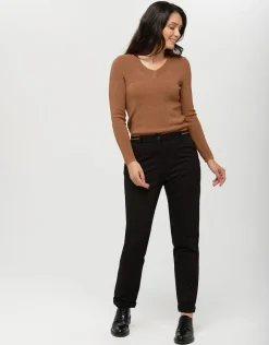 Christine Laure Droits|Pantalons*Pantalon noir motifs 7/8e