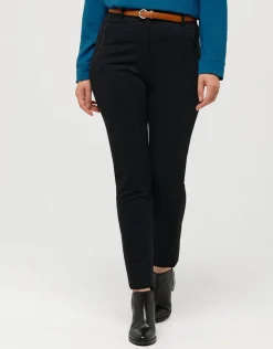 Christine Laure Ajustés|Slims*Pantalon slim motif bleu