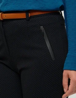 Christine Laure Ajustés|Slims*Pantalon slim motif bleu