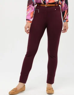 Christine Laure Slims|Pantalons*Pantalon slim rouge prune