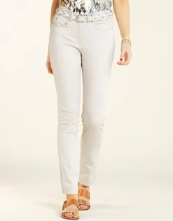 Christine Laure Ajustés|Slims*Pantalon stretch gris