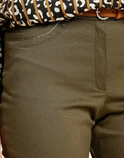 Christine Laure Ajustés|Pantalons*Pantalon stretch kaki