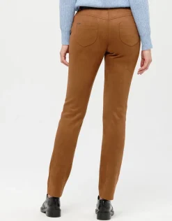 Christine Laure Slims|Pantalons*Pantalon suédine marron
