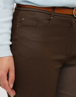 Christine Laure Slims|Pantalons*Pantalon toile enduite