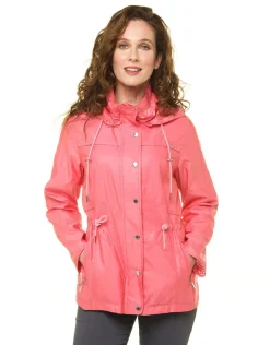Christine Laure Parkas|Parkas*Parka courte rouge corail