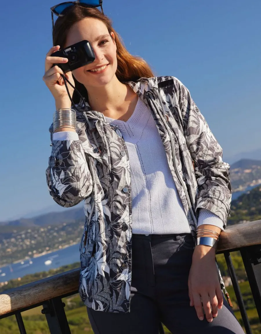 Christine Laure Parkas|Parkas*Parka feuillages gris