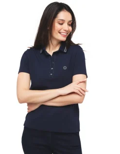 Christine Laure T-shirts|Hauts*Polo coton bleu marine