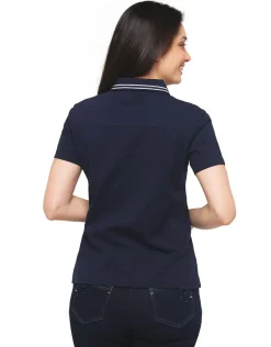 Christine Laure T-shirts|Hauts*Polo coton bleu marine