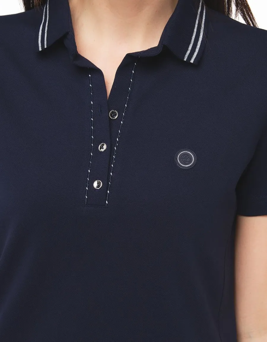 Christine Laure T-shirts|Hauts*Polo coton bleu marine