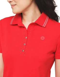 Christine Laure T-shirts|Hauts*Polo rouge coton