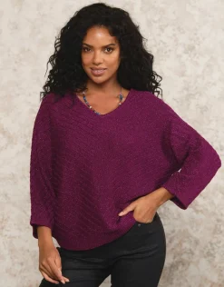 Christine Laure Pulls|Maille*Pull ample irisé violet