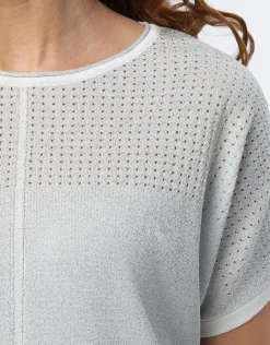 Christine Laure Pulls|Maille*Pull argent manche courte
