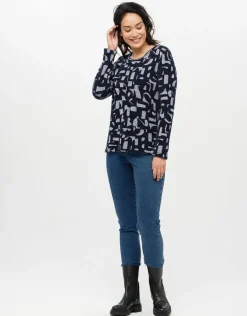 Christine Laure Pulls|Maille*Pull bicolore à motifs